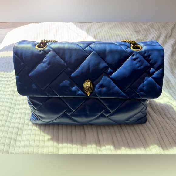 Kurt Geiger The Kensington Blue Quilted Soft Leather XXL Bag - Picture 1 of 10